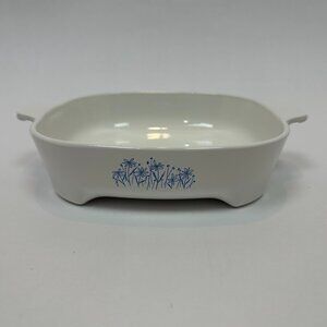 Corning Ware Blue Daisy Browning Dish Sears MW-9 1 Qt Vintage EXCELLEN